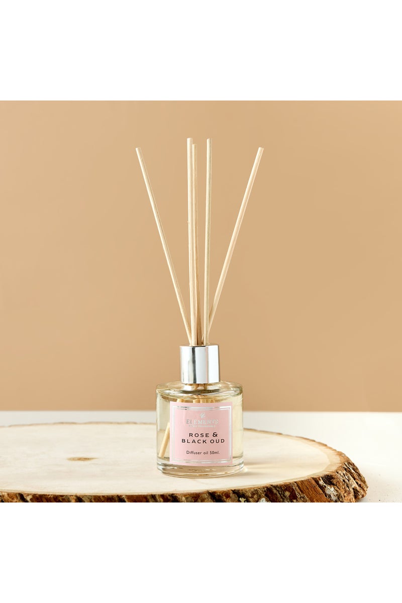 LIFESTYLE مجموعة هدايا معطر الهواء بالعود الوردي والأسود و شمعة في وعاء - Image 3